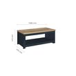 Highgate Navy Blue Painted 105cm Coffee Table