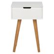 Mitra White and Oak 1 Drawer Bedside Table