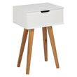 Mitra White and Oak 1 Drawer Bedside Table
