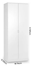 Manhattan White Gloss 2 Door Wardrobe