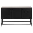 Newcastle Black 3 Door Medium Sideboard - 125cm