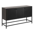 Newcastle Black 3 Door Medium Sideboard - 125cm