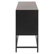 Newcastle Black 3 Door Medium Sideboard - 125cm