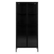 Newcastle Black 2 Door Tall Display Cabinet