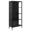 Newcastle Black 2 Door Tall Display Cabinet
