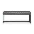 Brooklyn Charcoal Faux Leather Dining Bench