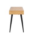 Neptun Oak and Black 3 Drawer Office Desk