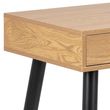 Neptun Oak and Black 3 Drawer Office Desk