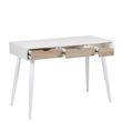 Neptun White and Sonoma Oak 3 Drawer Office Desk