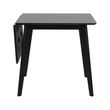 Roxby Black 2-4 Seater Drop Leaf Dining Table - 80cm-120cm