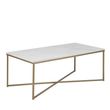 Alisma White Marble Effect and Gold Coffee Table