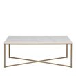 Alisma White Marble Effect and Gold Coffee Table