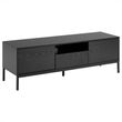 Seaford Black Melamine and Metal Storage TV Unit