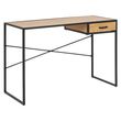 Seaford Oak and Black Metal 1 Drawer Office Desk
