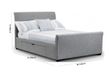 Capri Light Grey Fabric Storage Bed - Sizes Available