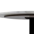Tarifa White Marble and Black 4 Seater Round Dining Table - 110cm