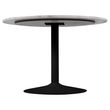 Tarifa White Marble and Black 4 Seater Round Dining Table - 110cm