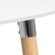 Belina White and Wood 6-10 Seater Extending Oval Dining Table - 170cm-270cm