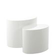 Mice White Gloss Oval Coffee Table - Set of 2