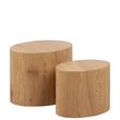 Mice Oak Oval Coffee Table - Set of 2