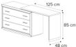 Modum Elite Silver Birch Italian 3 Drawer Dressing Table