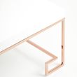 Allure White Gloss Coffee Table with Rose Gold Angled Legs