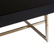 Ragusa Black Glass Coffee Table with Gold Legs