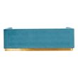 Opal Light Blue Velvet Fabric 3 Seater Sofa