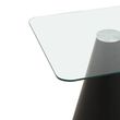 Azalea Glass 2 Seater Square Dining Table with Black Cone Base