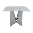 Carlox Glass 8 Seater Dining Table with Chrome Base