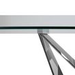 Carlox Glass 8 Seater Dining Table with Chrome Base
