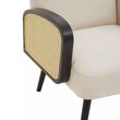 Hala Natural Velvet Fabric Upholstered Armchair