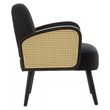 Hala Black Velvet Fabric Upholstered Armchair