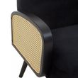Hala Black Velvet Fabric Upholstered Armchair