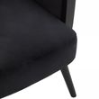 Hala Black Velvet Fabric Upholstered Armchair
