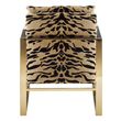 Gillett Tiger Print Fabric Armchair with Gold Metal Legs