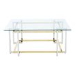 Layne Glass Coffee Table with Chrome Base
