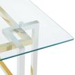 Layne Glass Coffee Table with Chrome Base