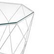 Shalimar Glass Octagonal Coffee Table with Chrome Base