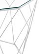 Shalimar Glass Octagonal Coffee Table with Chrome Base