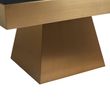 Carlox Black Glass Square Coffee Table with Gold Base