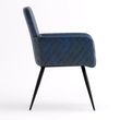 Clearance - Stanton Navy Blue Leather Dining Armchair - Brand New Item