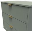Linear Green 3 Drawer Small Chest with Hairpin Legs
