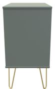 Linear Green 3 Drawer Small Chest with Hairpin Legs