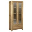 Bergen Oak 2 Door 1 Drawer Display Unit