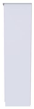 Plymouth White Gloss 3 Door Tall Triple Wardrobe - 1 Mirror