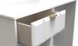 Cube White 4 Drawer Desk