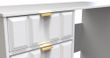 Cube White 4 Drawer Desk