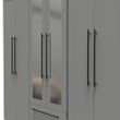 Beverley Grey 6 Door Tall Mirror Combi Wardrobe