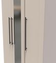 Beverley Cashmere 3 Door Tall Triple Wardrobe - 1 Mirror